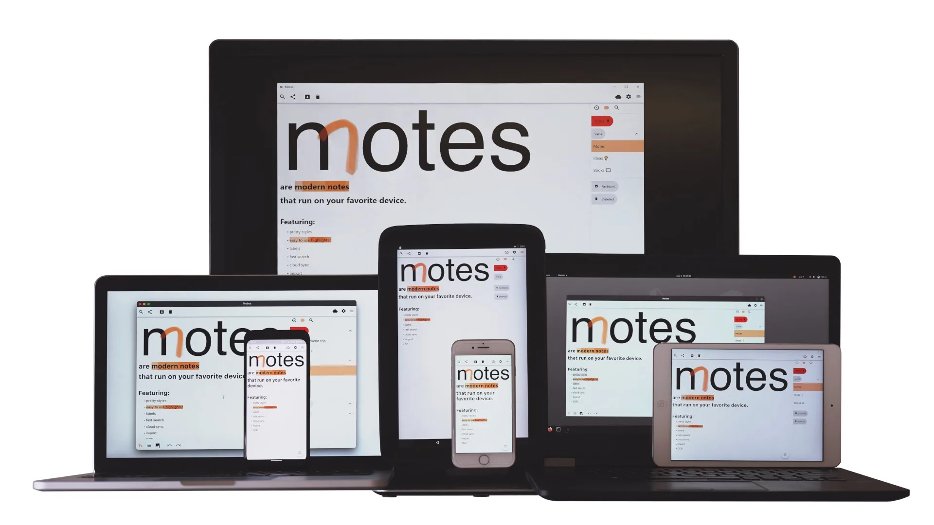 Motes - modern notes screenshot 1