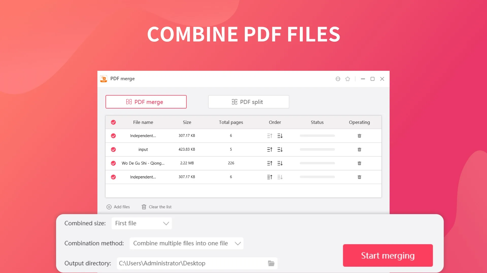 PDF Merge Tools screenshot 1