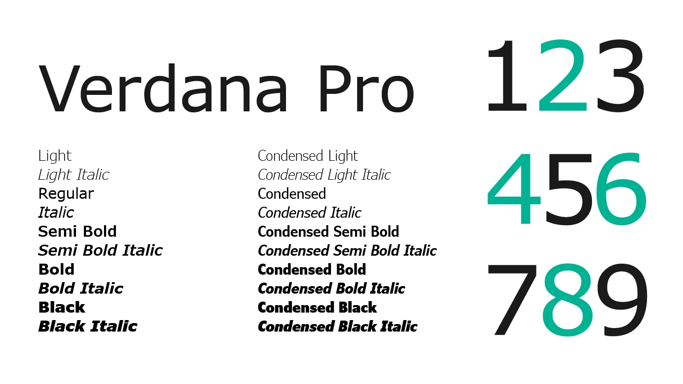 Verdana Pro screenshot 2