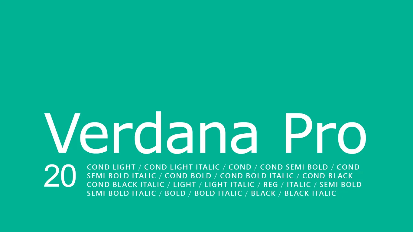 Verdana Pro screenshot 4