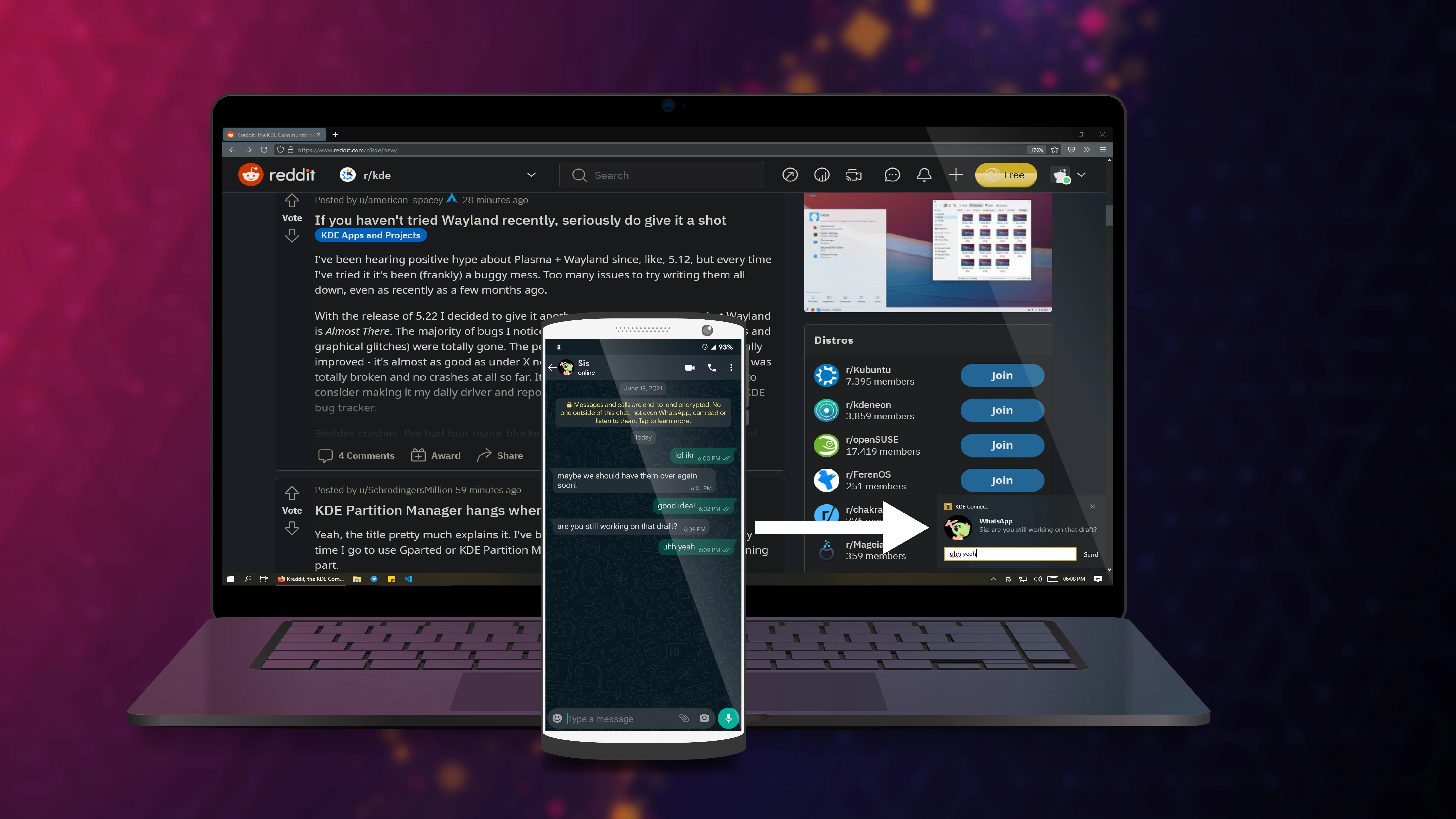 KDE Connect screenshot 1