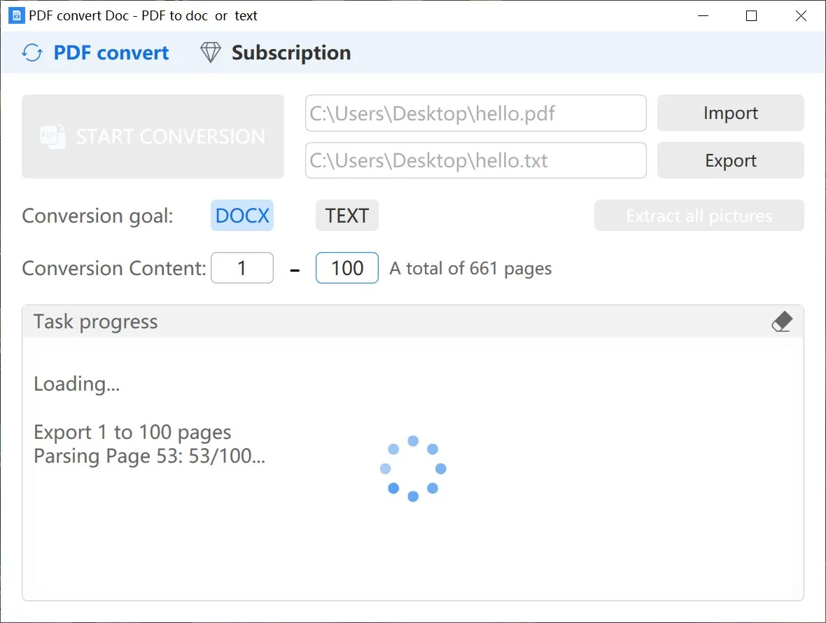 PDF convert Doc - PDF to doc or text screenshot 2