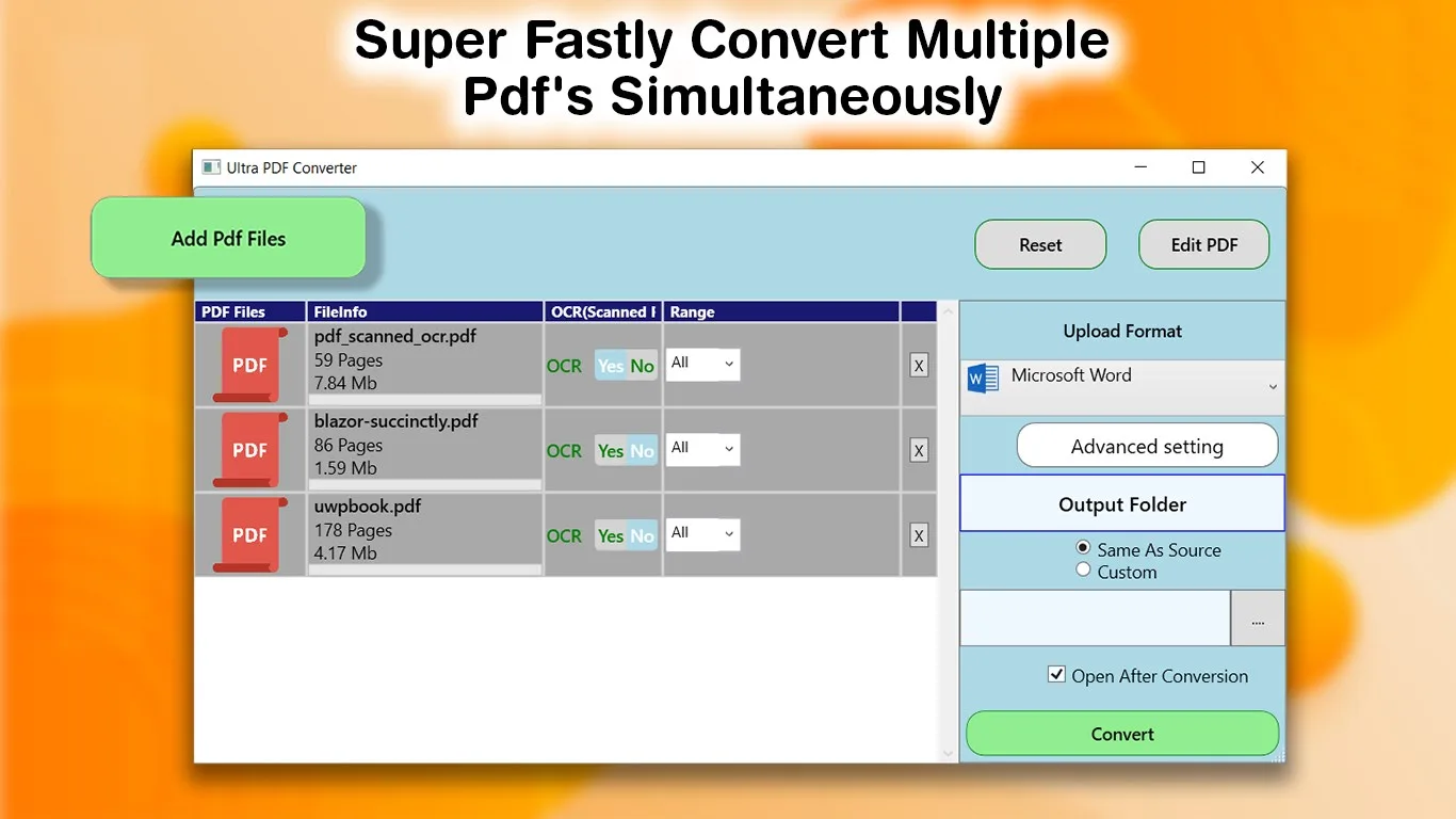 PDF Converter Pro : PDF To DOCX screenshot 1