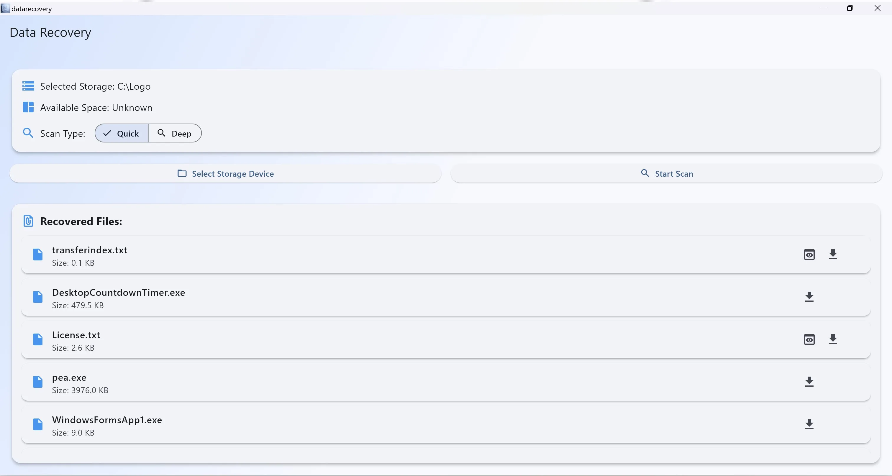 Data Recovery' screenshot 1