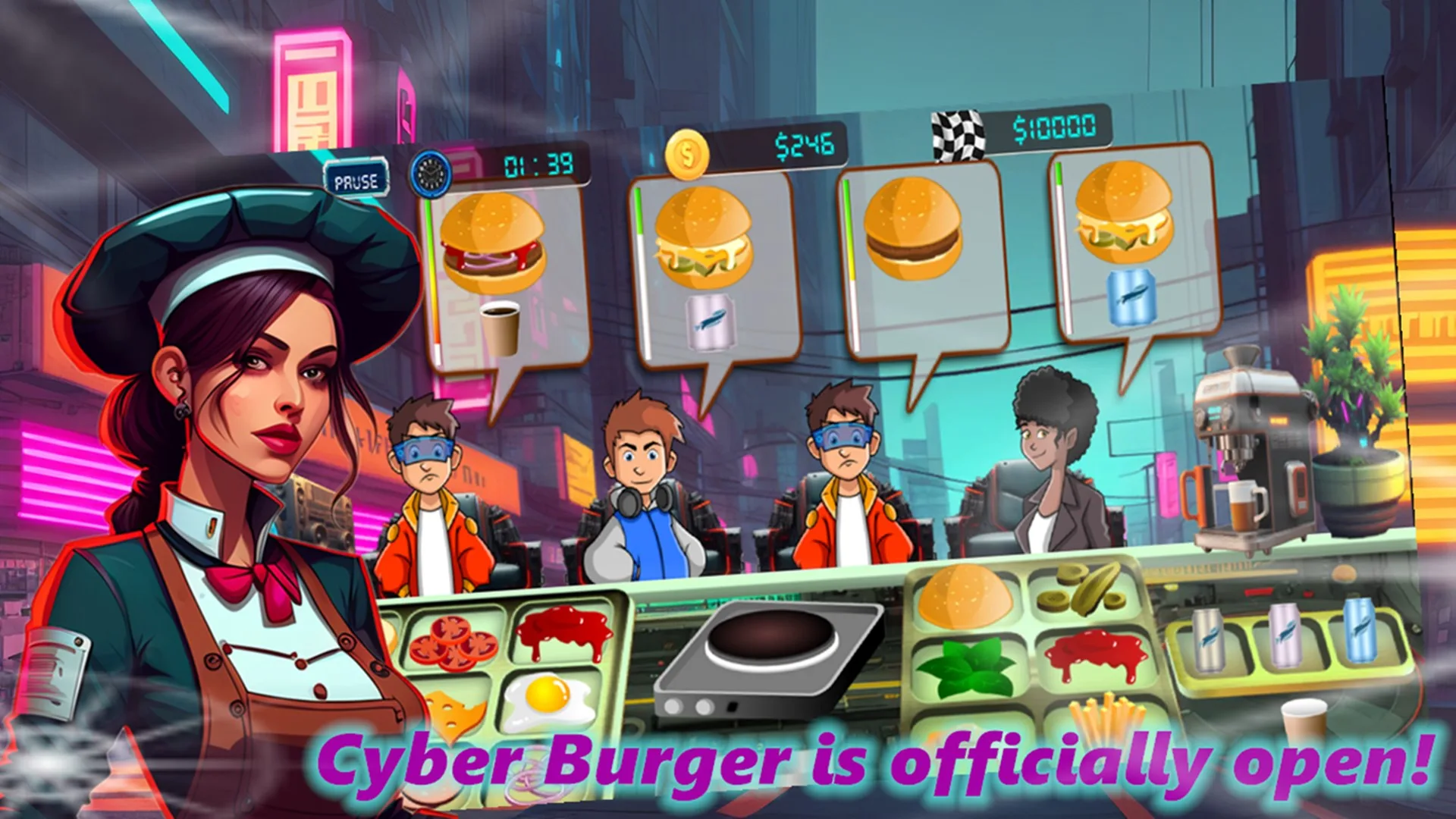Cyber Burger: Cooking Restaurant screenshot 1