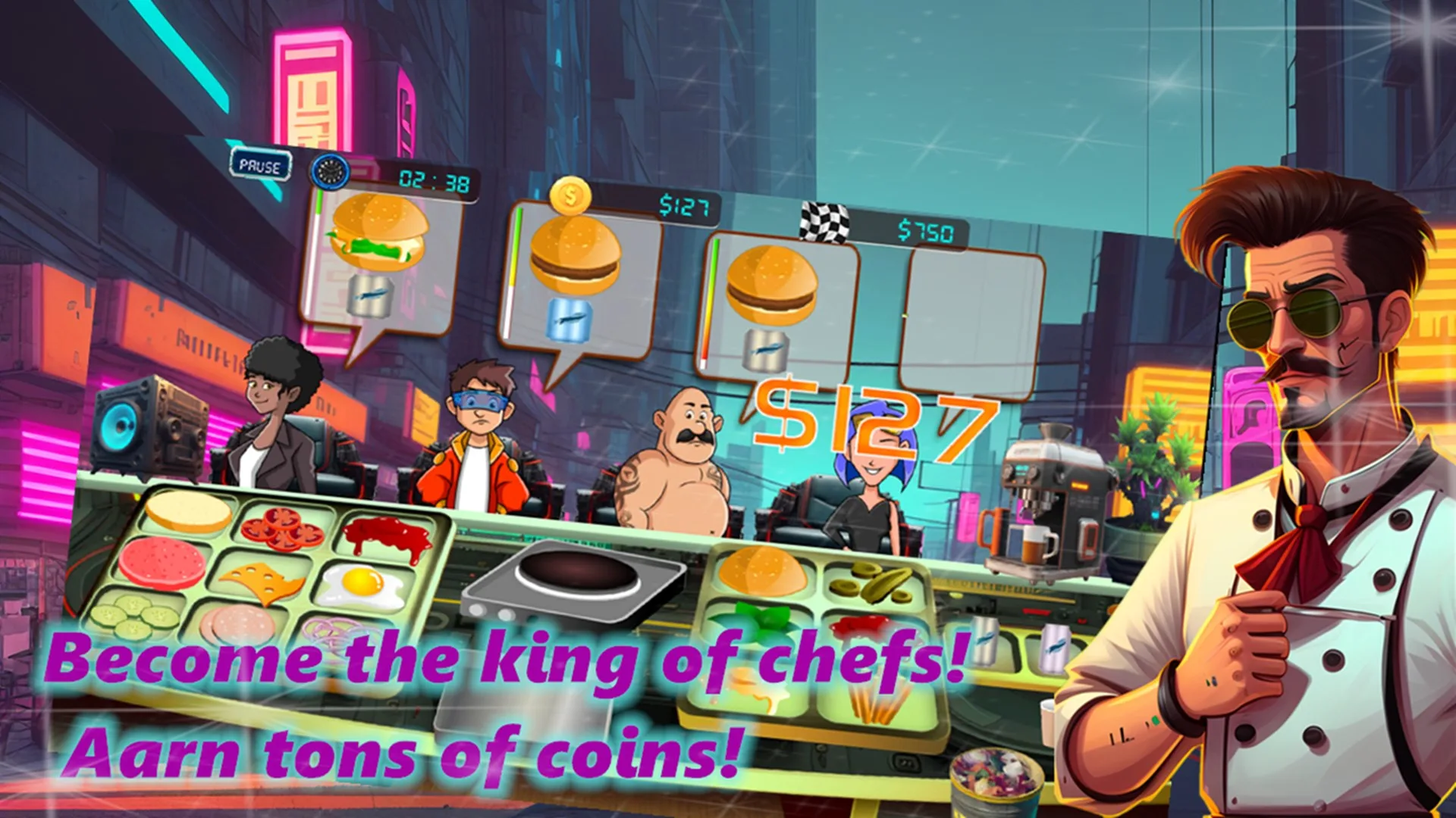 Cyber Burger: Cooking Restaurant screenshot 2
