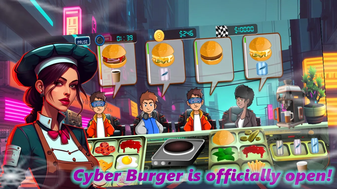 Cyber Burger: Cooking Restaurant screenshot 5