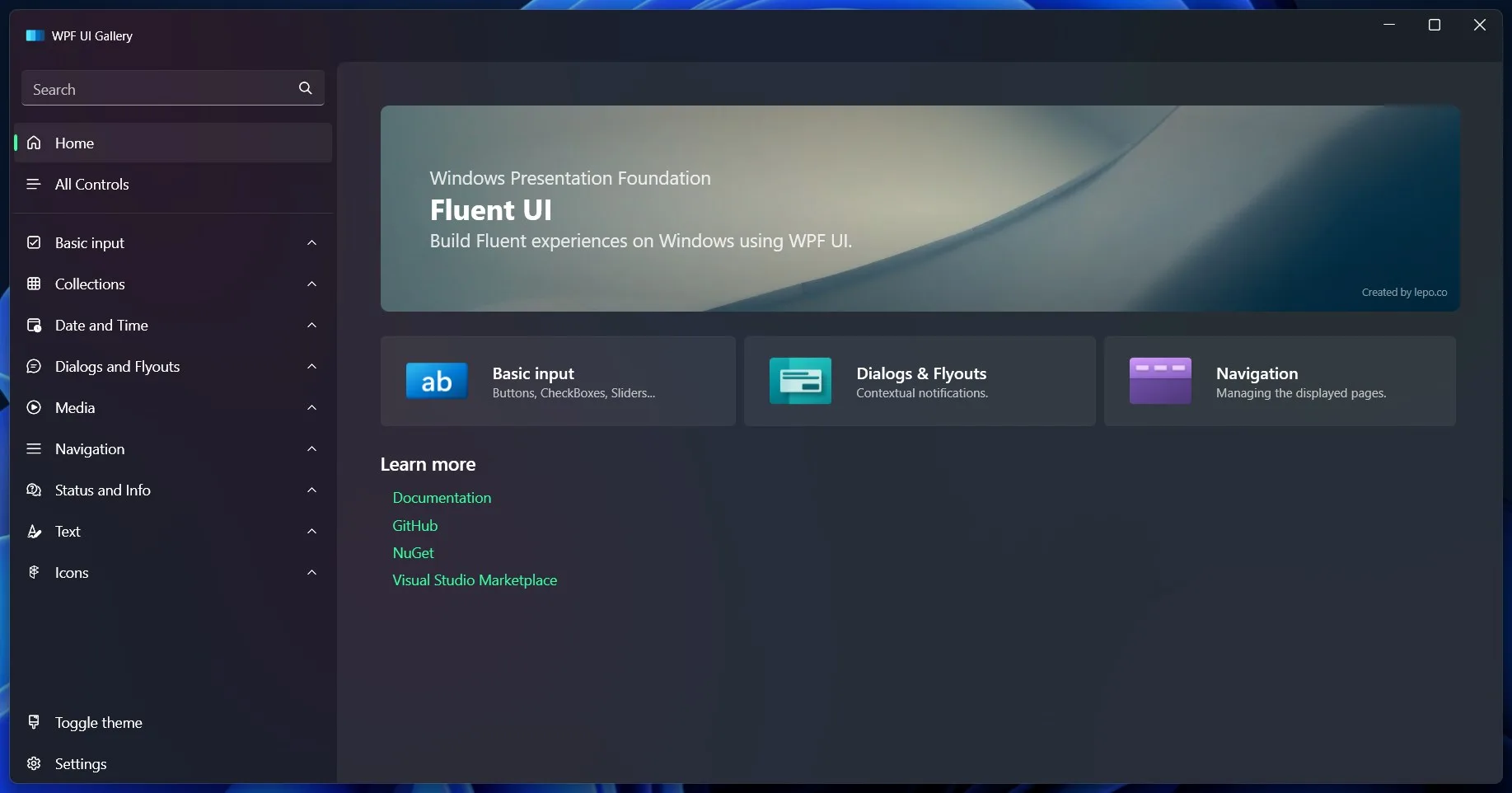 WPF UI screenshot 1