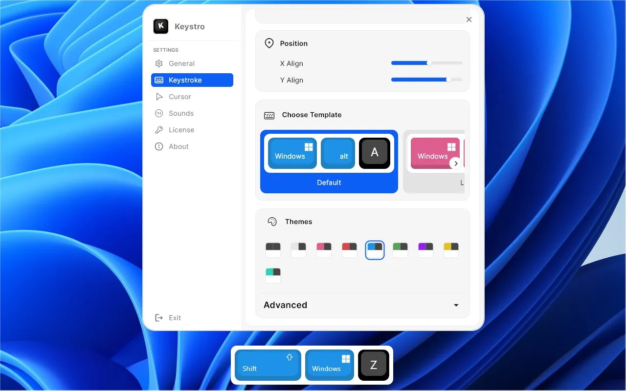 Keystro screenshot 1