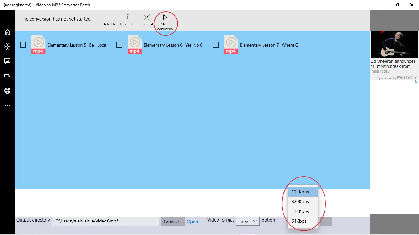 Video to MP3 audio screenshot 1