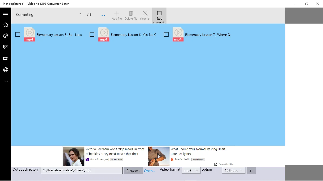 Video to MP3 audio screenshot 2