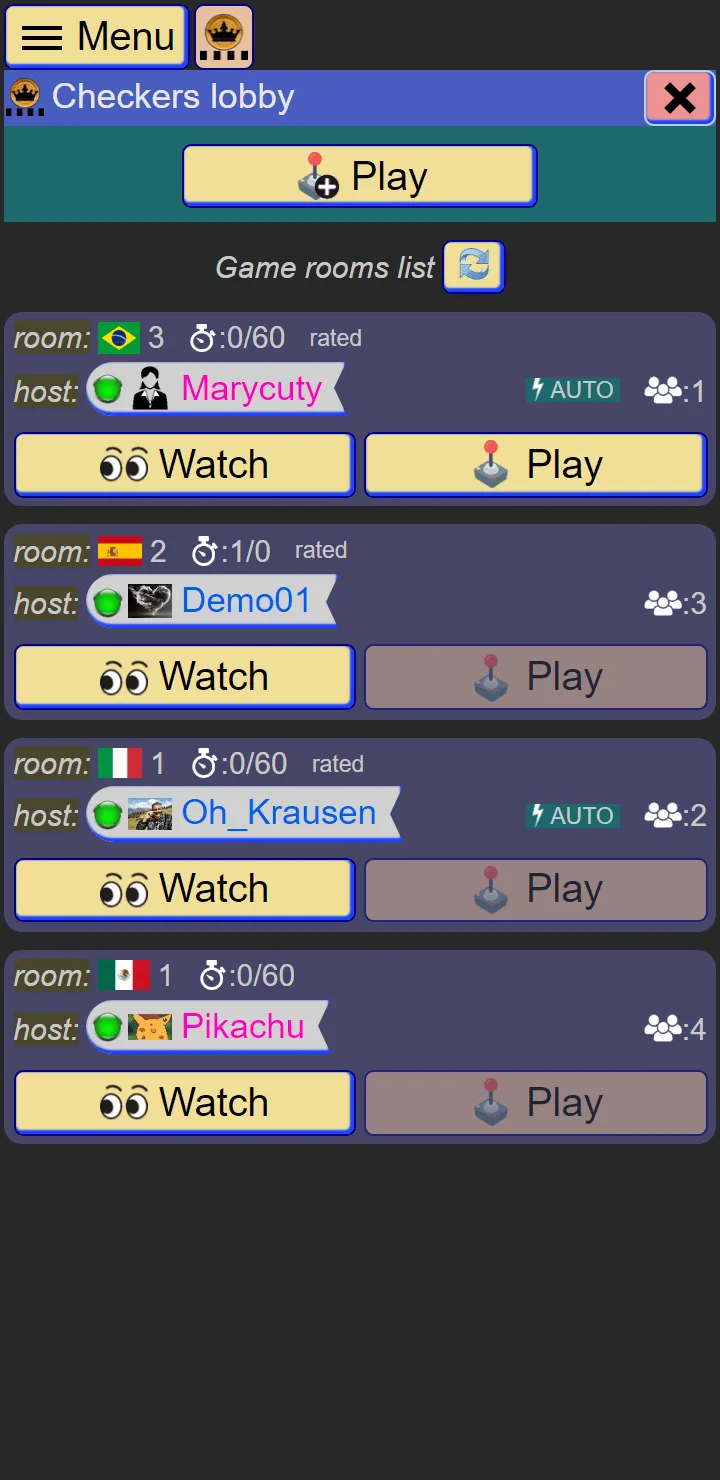 Checkers online game screenshot 2