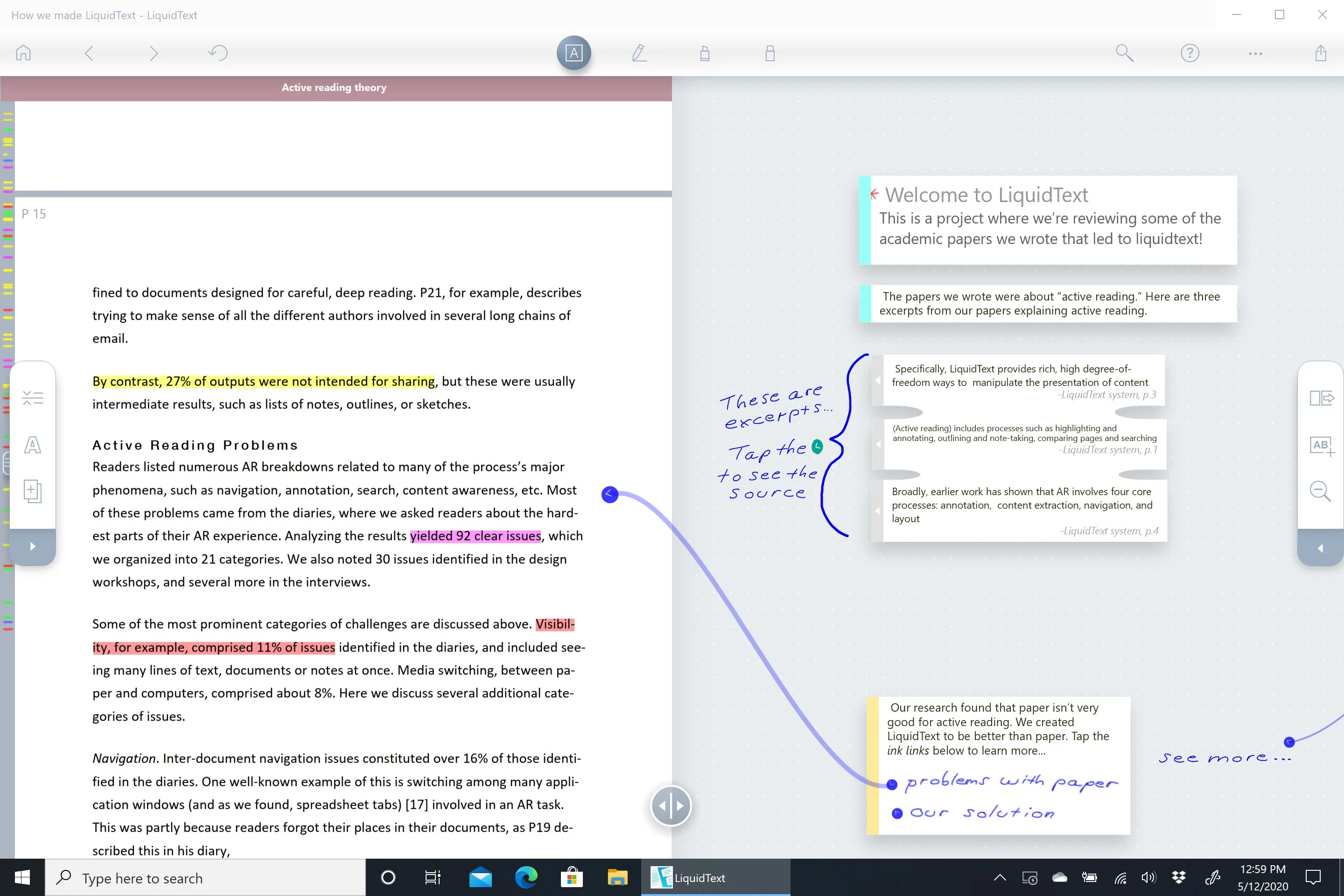 LiquidText screenshot 3