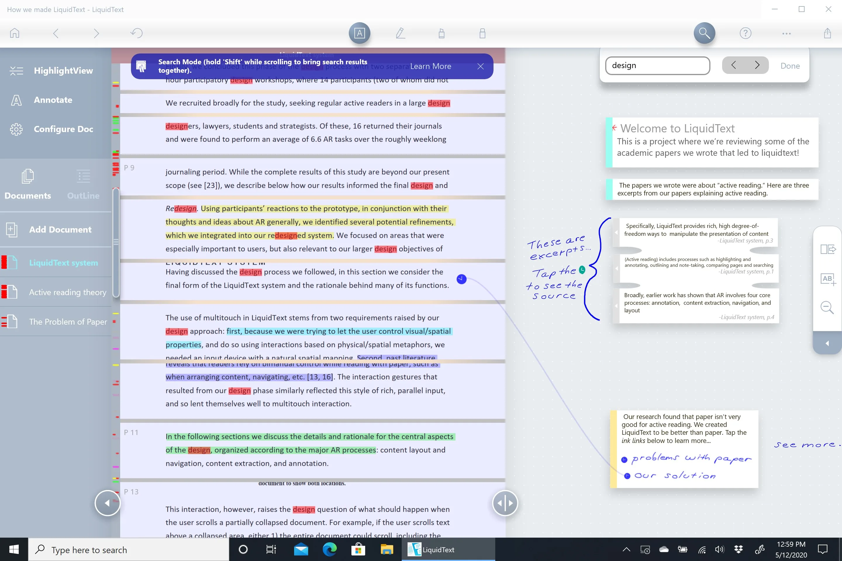 LiquidText screenshot 5