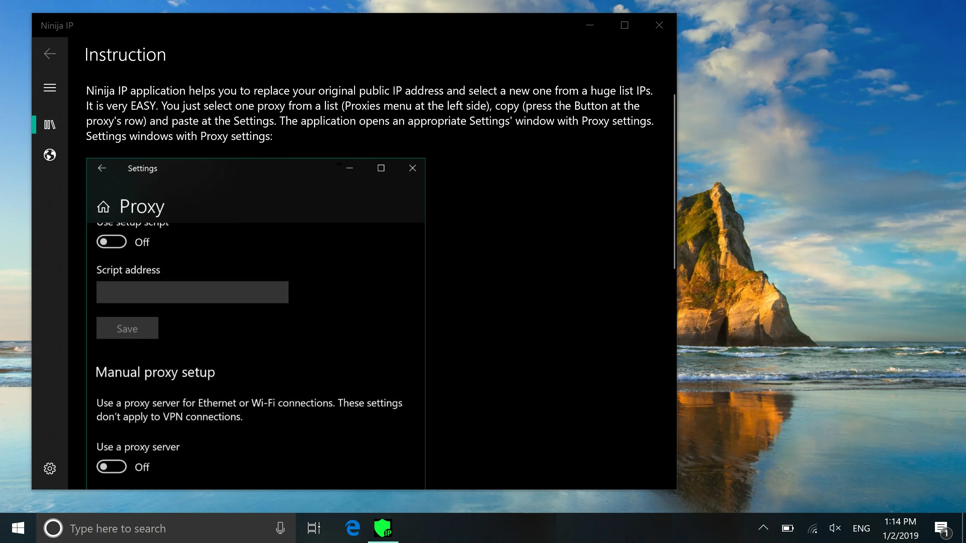 Ninja IP Hider screenshot 2