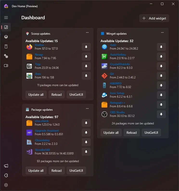 Widgets for UniGetUI screenshot 1