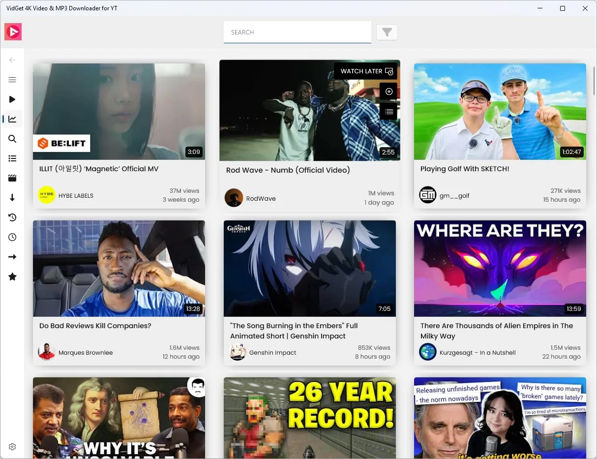 VidGet 4K Video & MP3 Downloader for YT screenshot 1