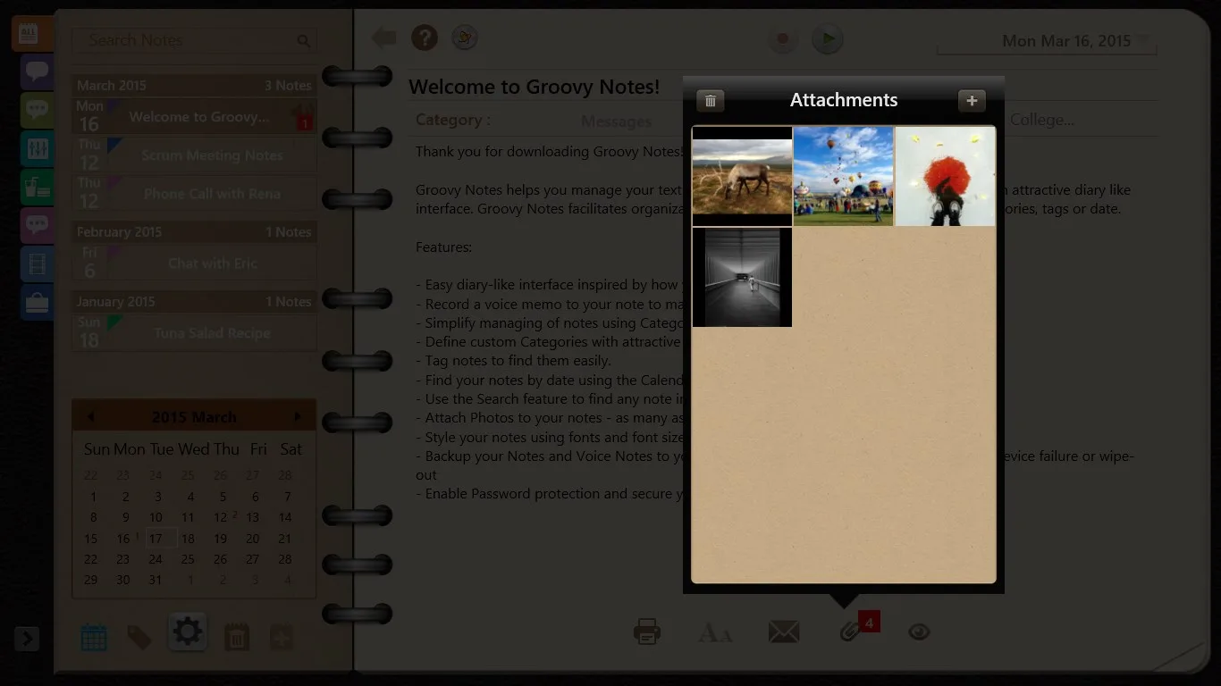 Groovy Notes - A Digital Organizer screenshot 2