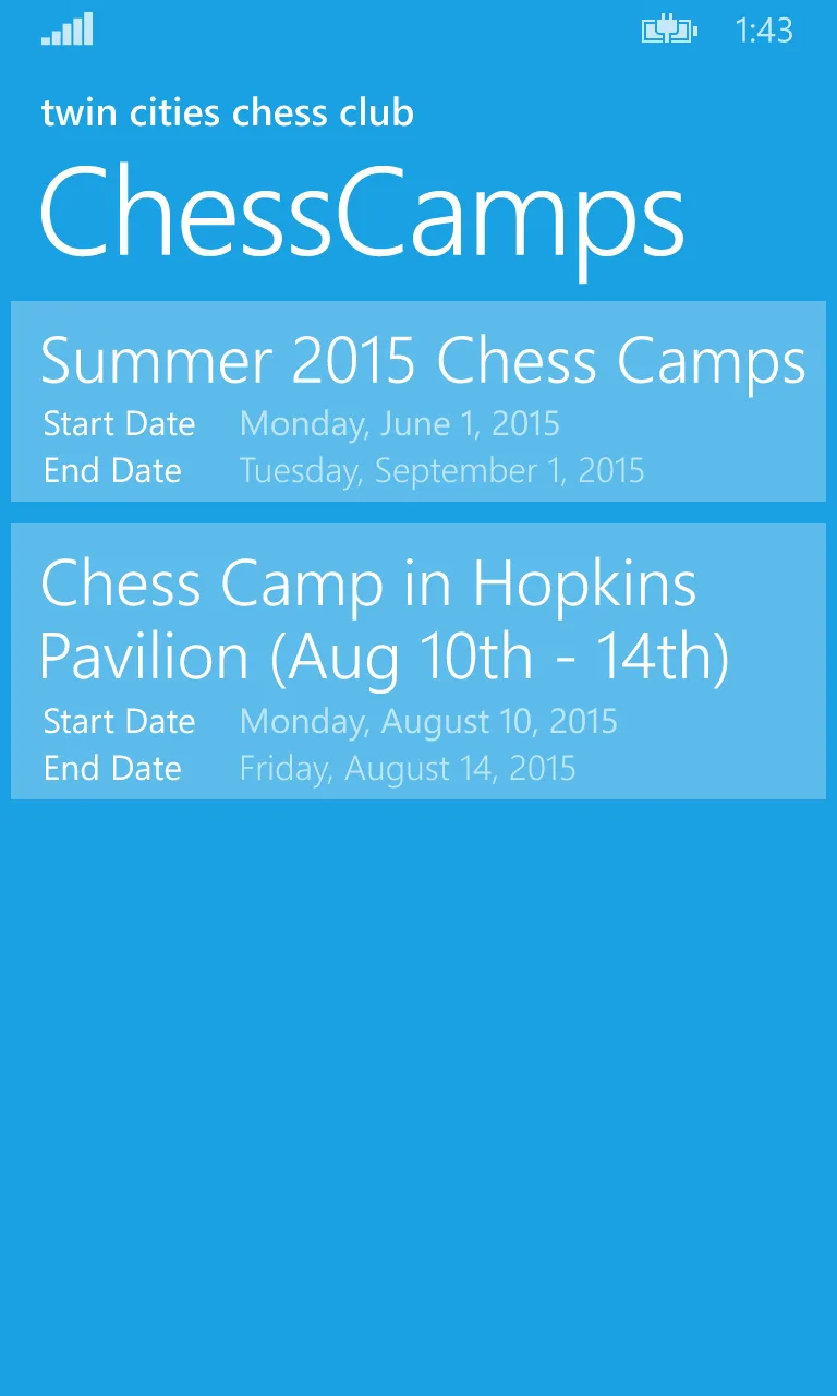 Twin Cities Chess Club screenshot 1