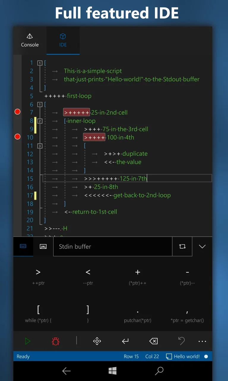 Brainf*ck# screenshot 2