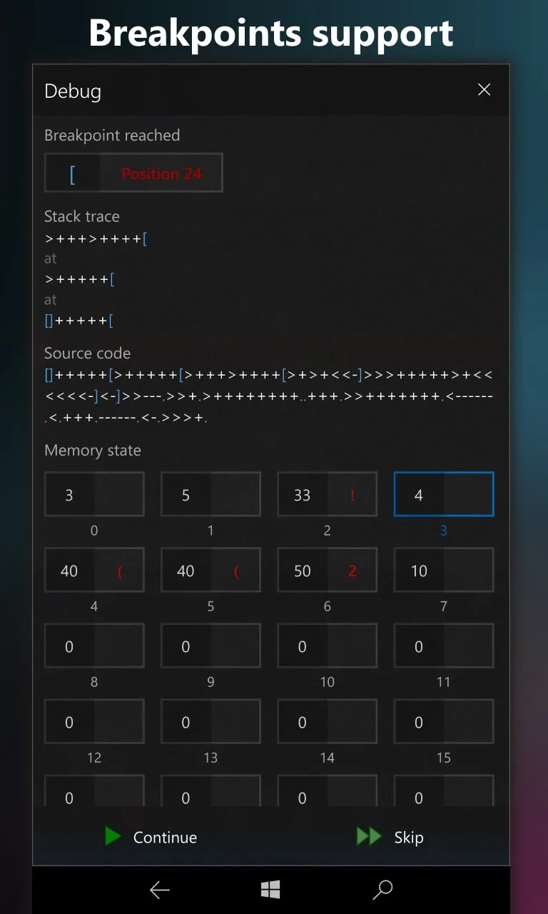 Brainf*ck# screenshot 4
