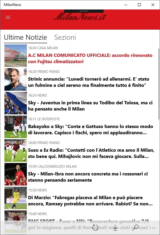 MilanNews screenshot 1