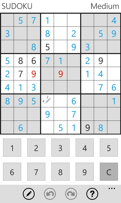Sudoku screenshot 1