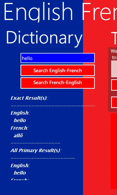 English-French Dictionary And Phrasebook screenshot 1