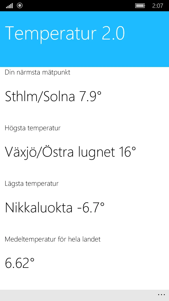 Temperatur screenshot 1