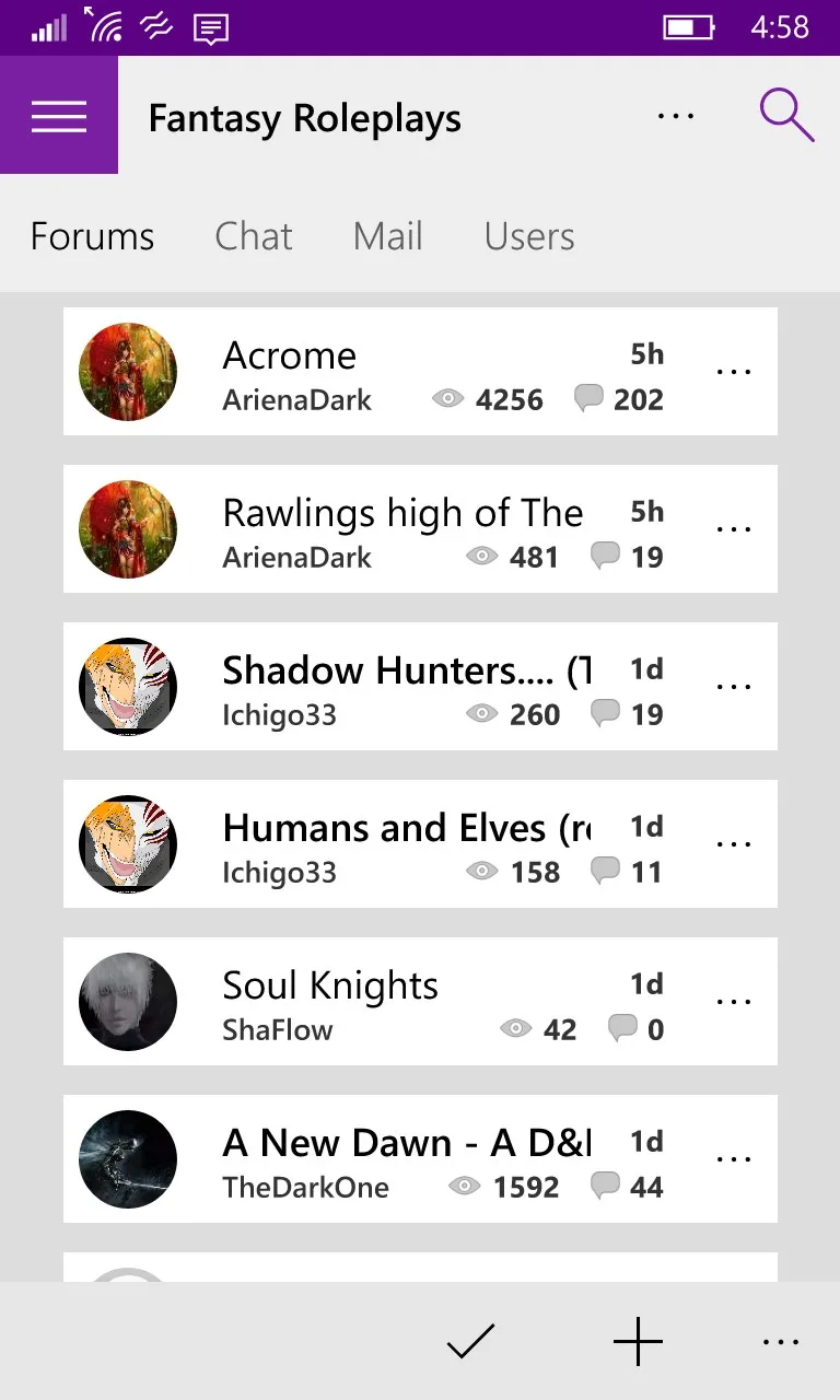 Role Playing Forums screenshot 1