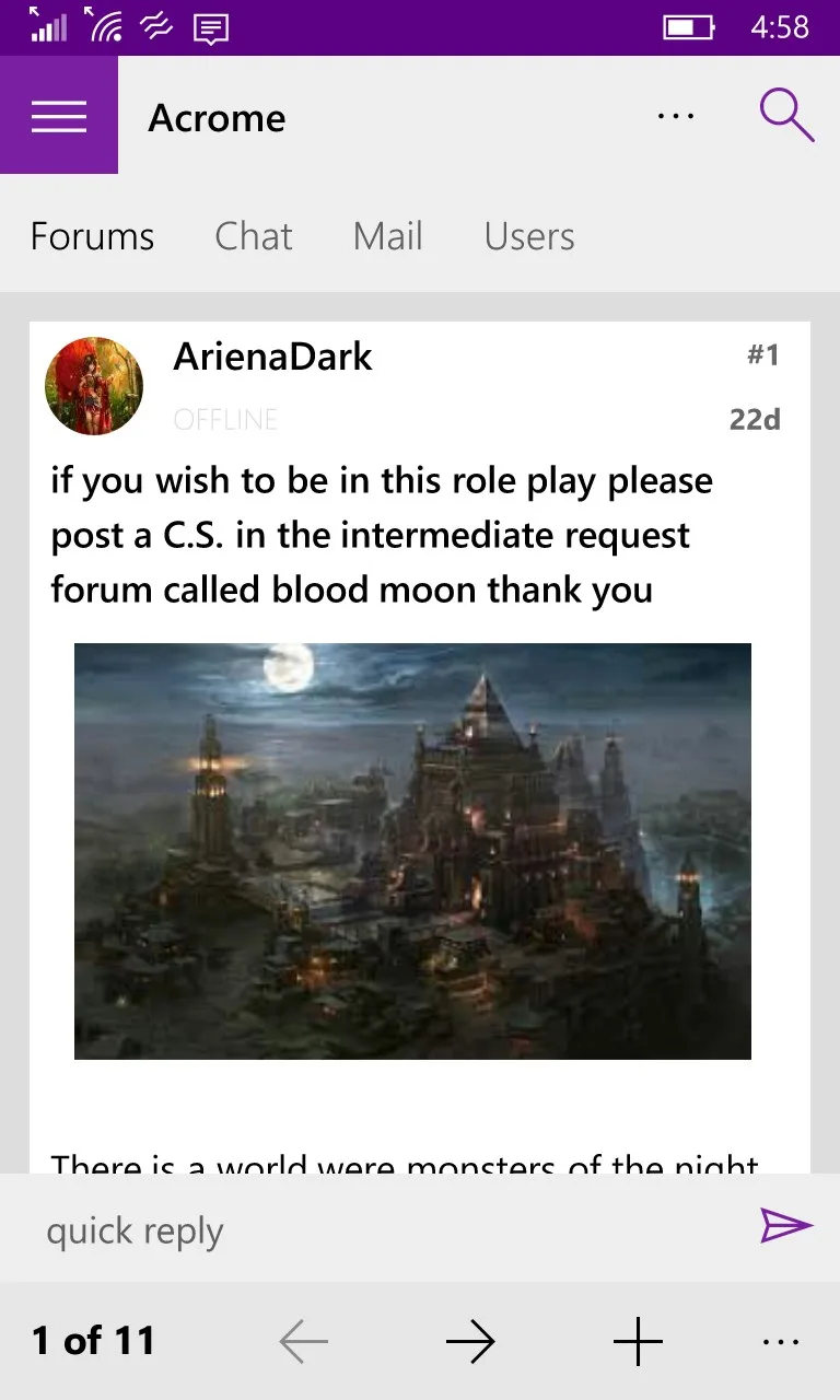 Role Playing Forums screenshot 2