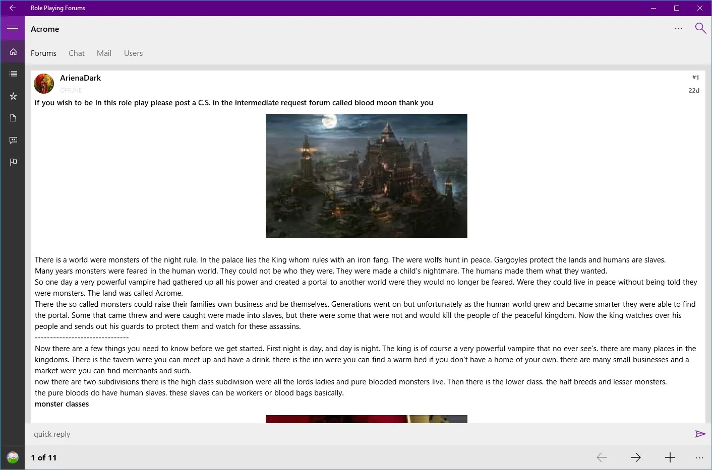 Role Playing Forums screenshot 4