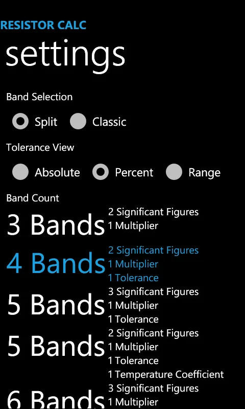 ResistorCalc screenshot 3