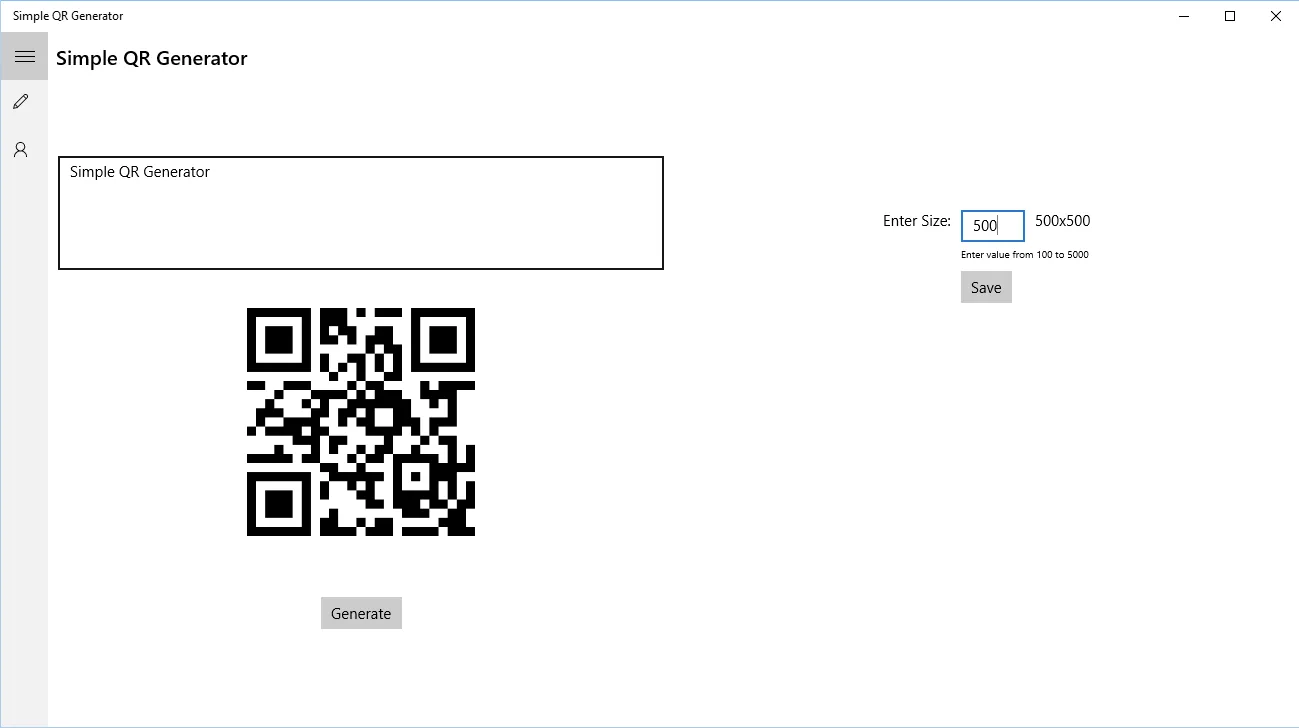 Simple QR Generator screenshot 1