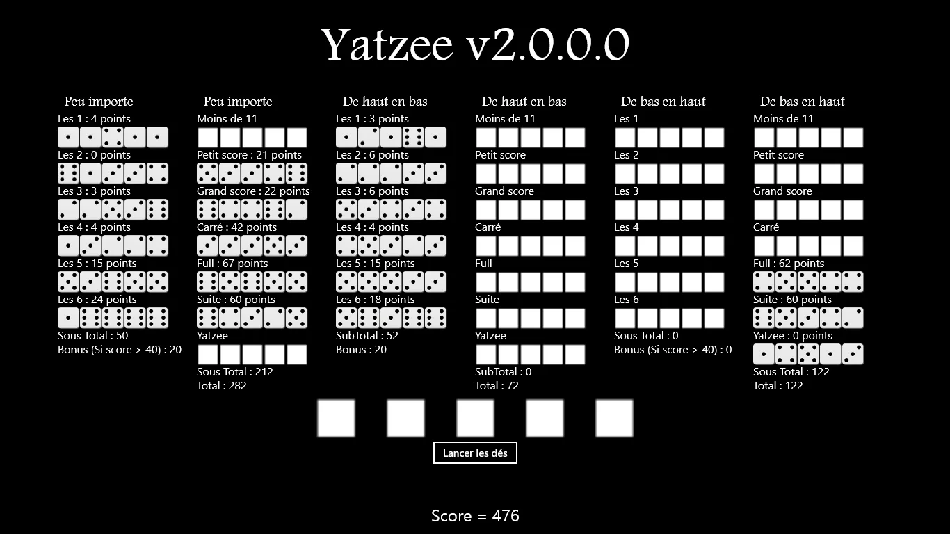 Yatzee2 screenshot 1