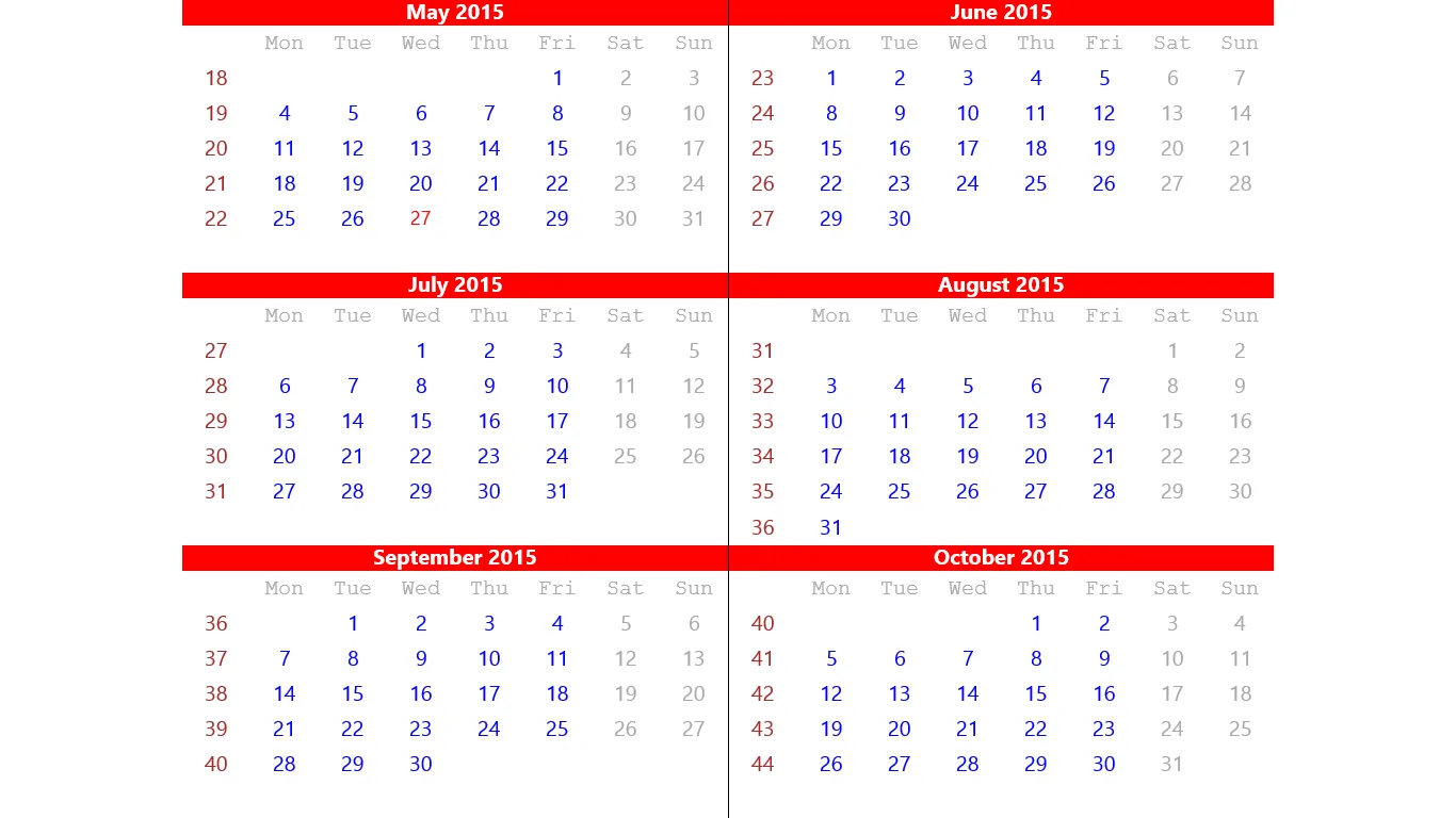 Simple Calendar screenshot 1