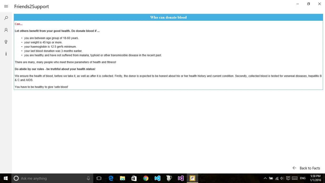 Friends2Support.org screenshot 1