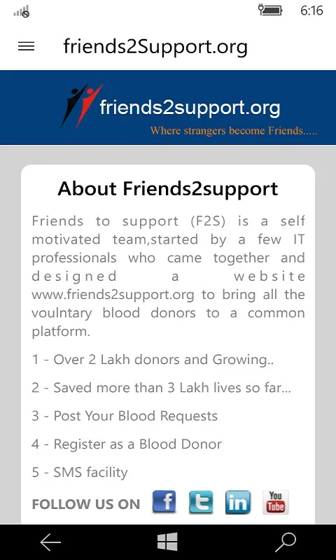 Friends2Support.org screenshot 3