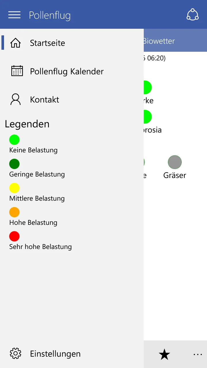 Pollenflug screenshot 2