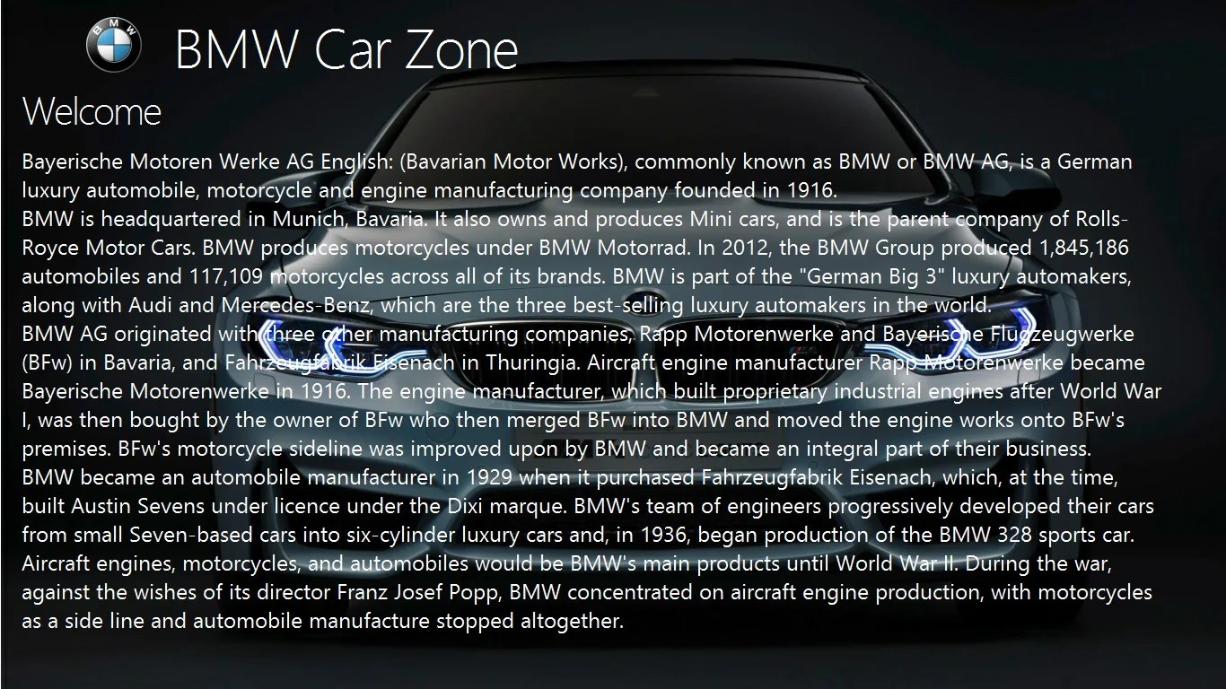 BMW Car Zone screenshot 1