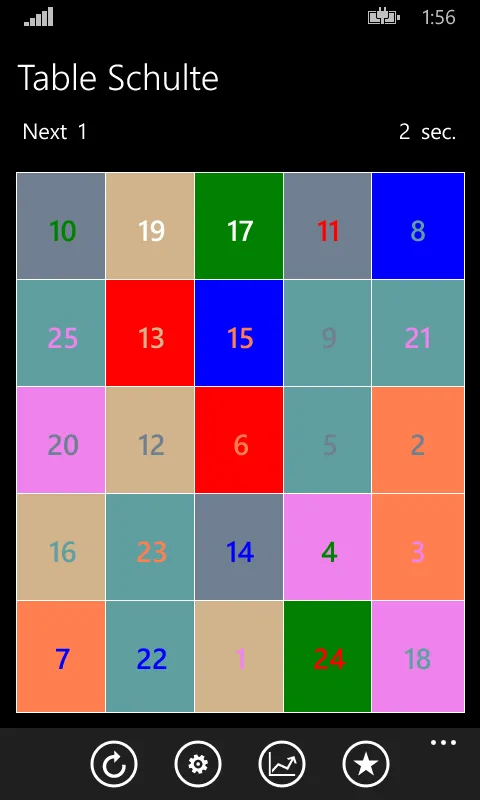 Table Shulte screenshot 2