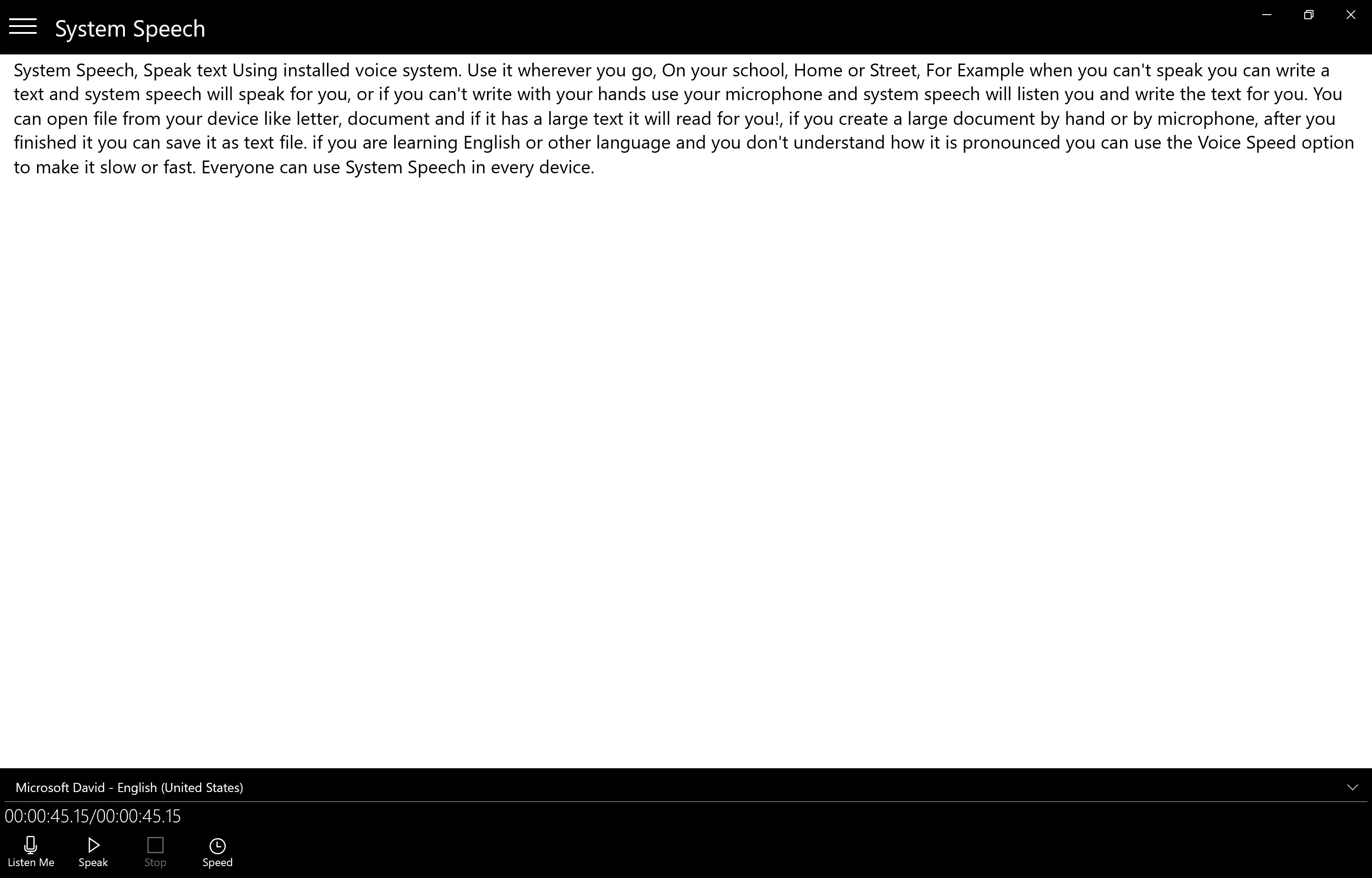 System Speech screenshot 4