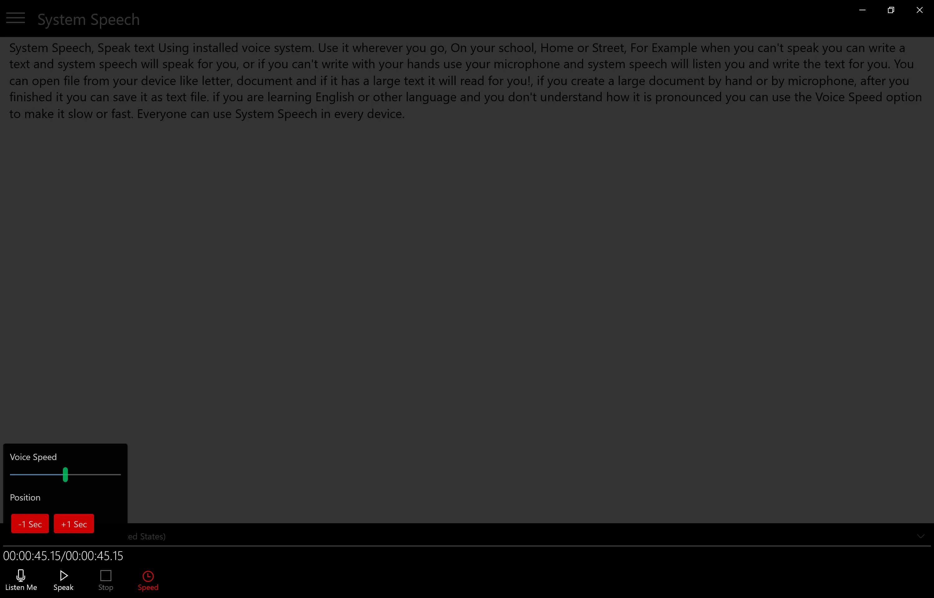 System Speech screenshot 5