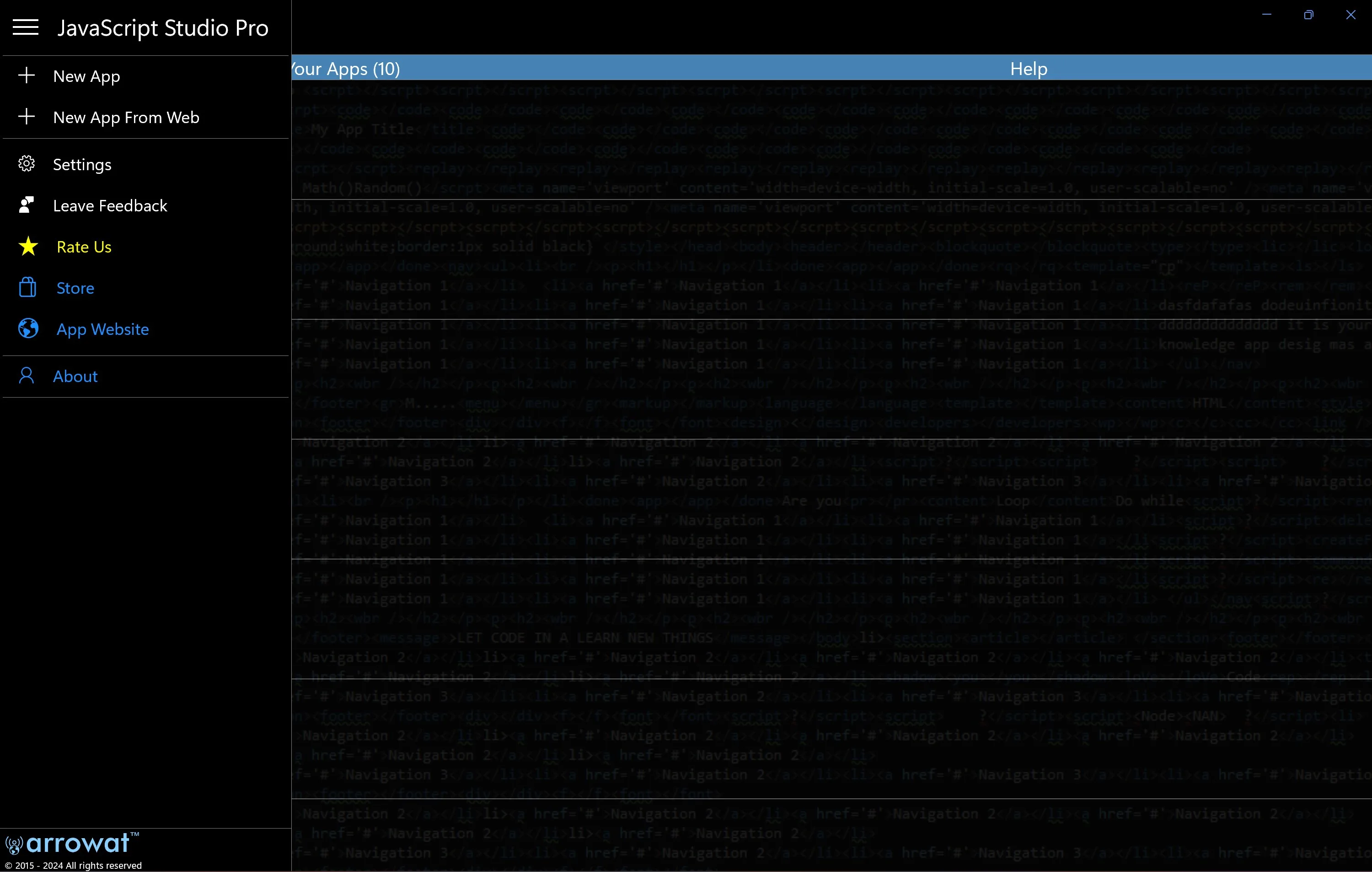 Javascript Studio Pro screenshot 1