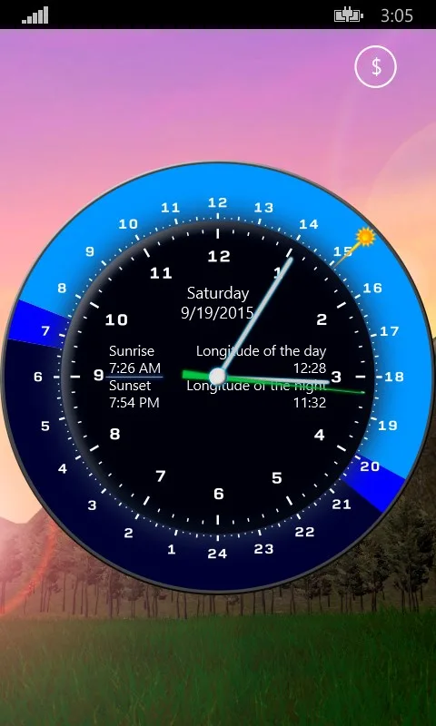 SunriseClock screenshot 1