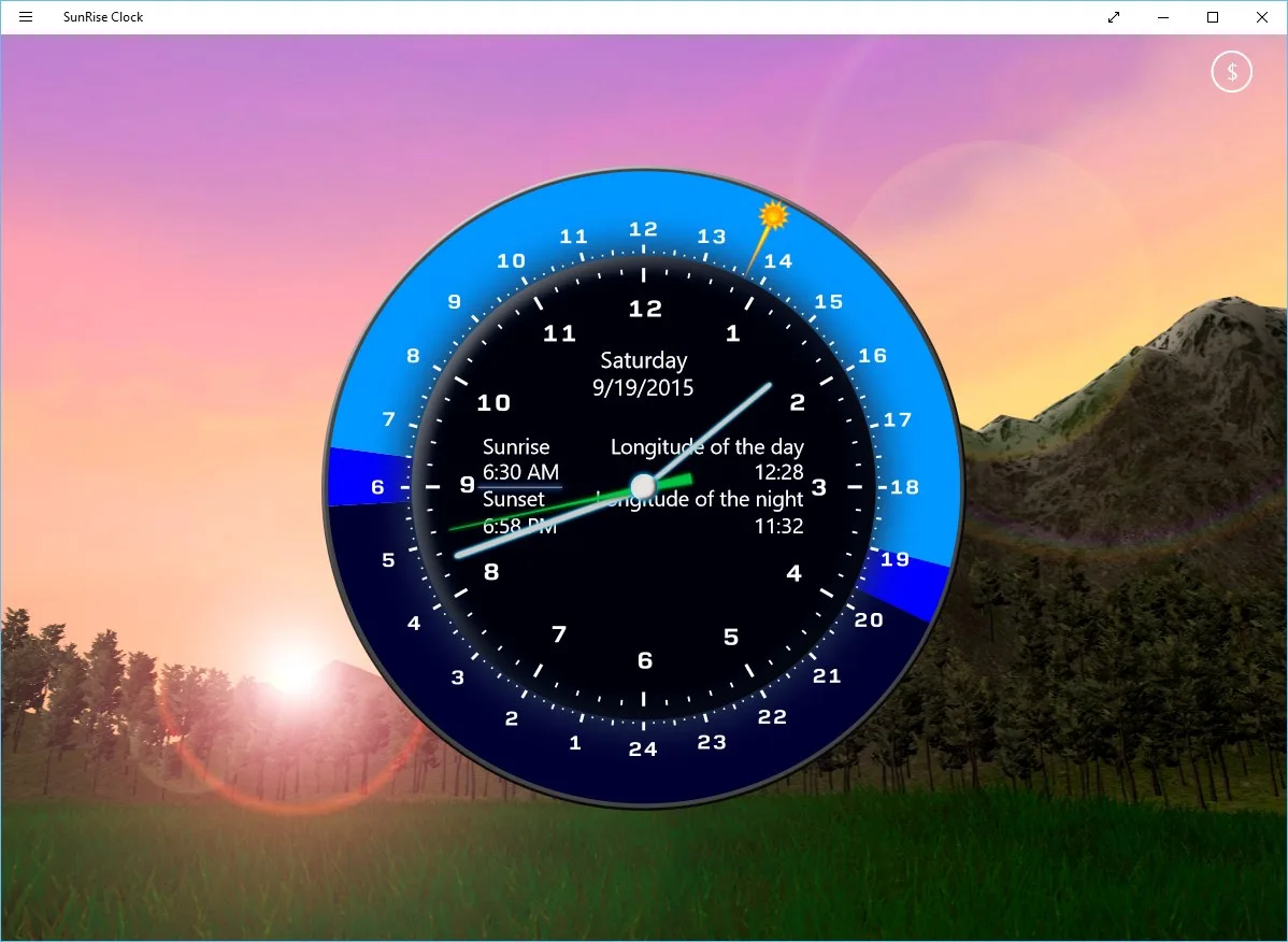 SunriseClock screenshot 2
