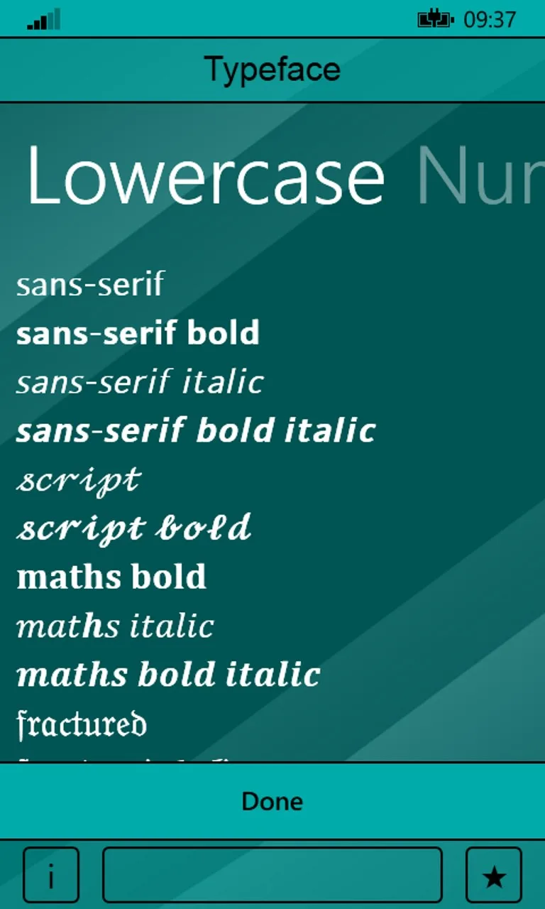 Typeface screenshot 2