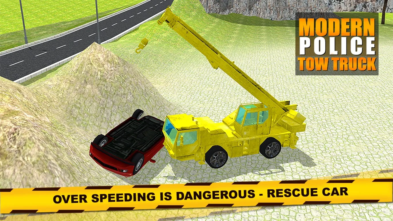 Police Tow Truck Transporter - City Car Lift Duty screenshot 2