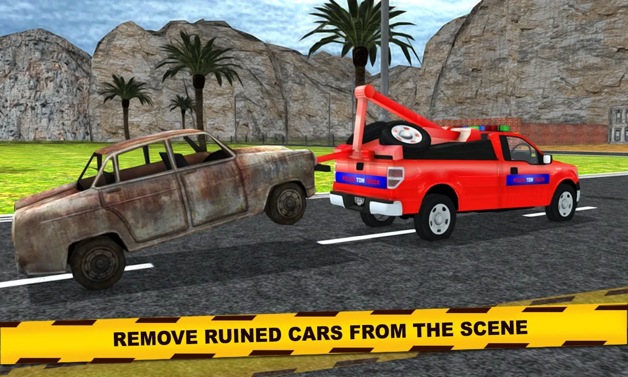 Police Tow Truck Transporter - City Car Lift Duty screenshot 3