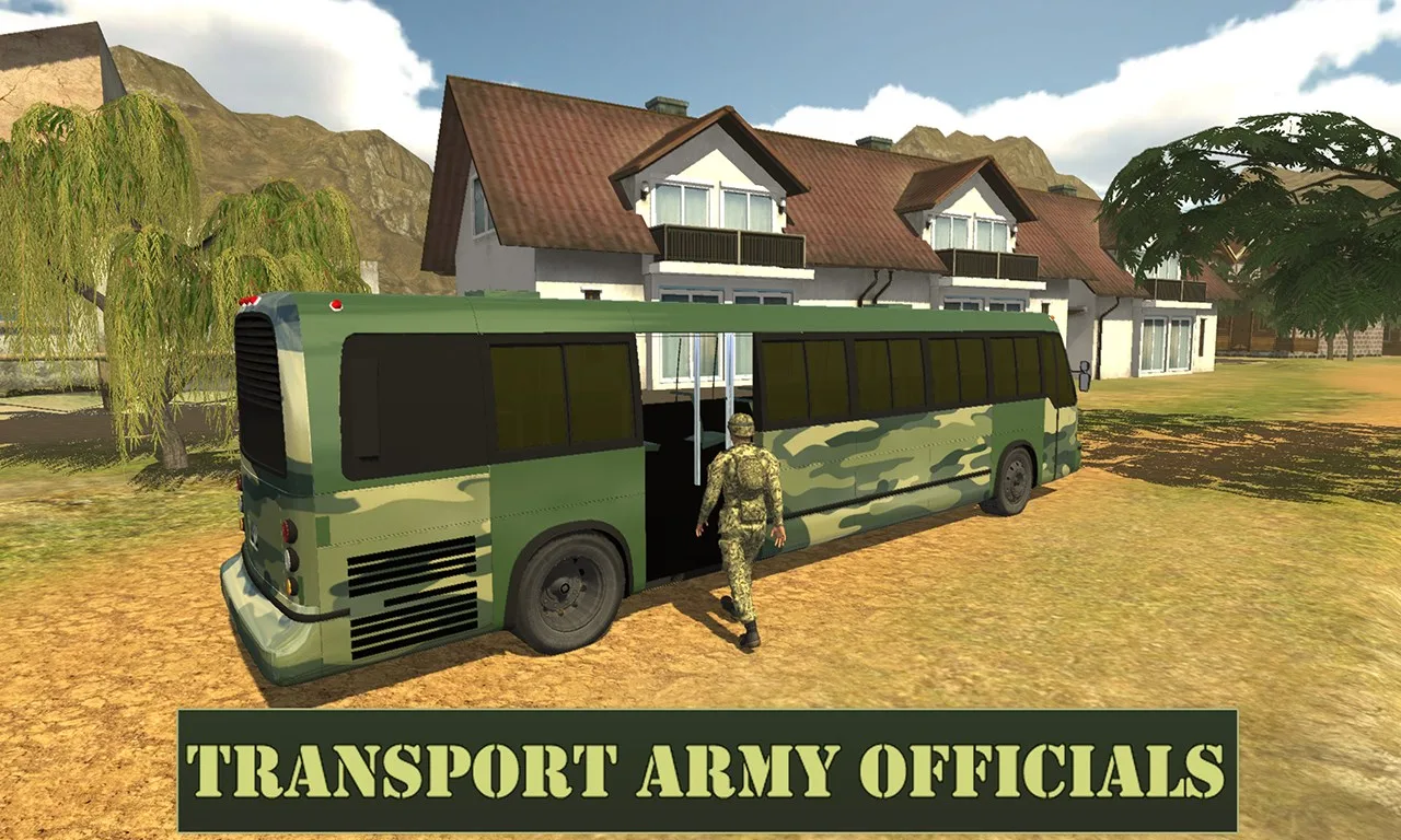Army Transport Bus Driver 3D - Military Staff Duty screenshot 1
